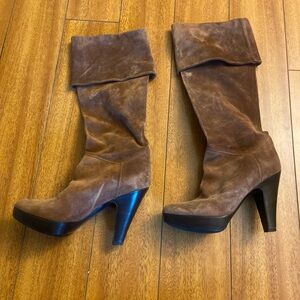 VC Vero Cuoio Signature Boots chocolate brown Suede Leather Knee Boots 👢